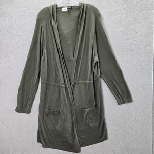 Torrid Women Sweater 2 Green Cardigan Open Front Duster